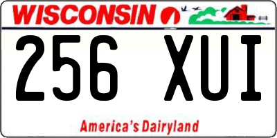 WI license plate 256XUI