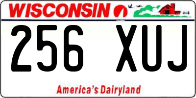 WI license plate 256XUJ