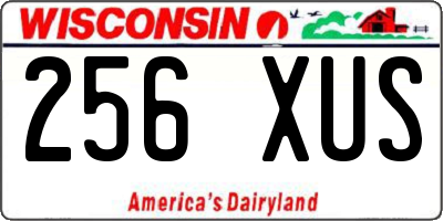 WI license plate 256XUS