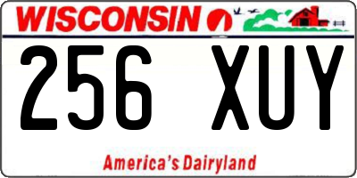 WI license plate 256XUY