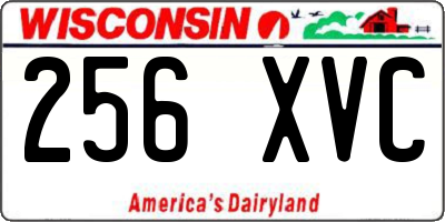 WI license plate 256XVC