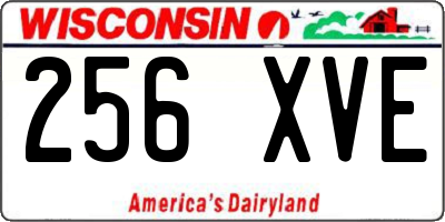 WI license plate 256XVE