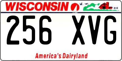 WI license plate 256XVG