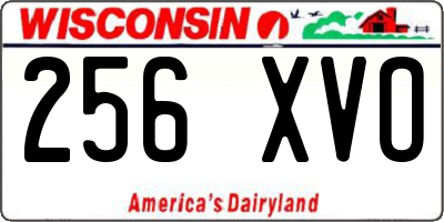 WI license plate 256XVO