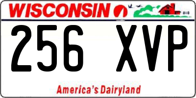 WI license plate 256XVP