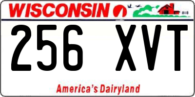 WI license plate 256XVT