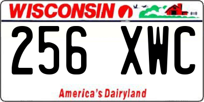 WI license plate 256XWC