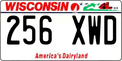 WI license plate 256XWD