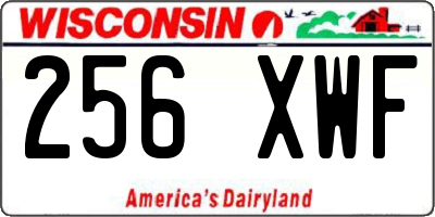 WI license plate 256XWF