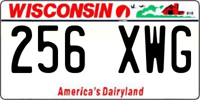 WI license plate 256XWG