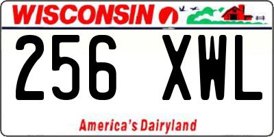 WI license plate 256XWL