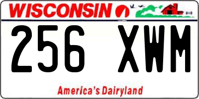 WI license plate 256XWM