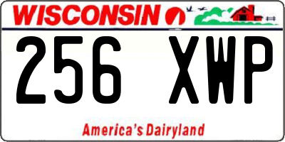 WI license plate 256XWP