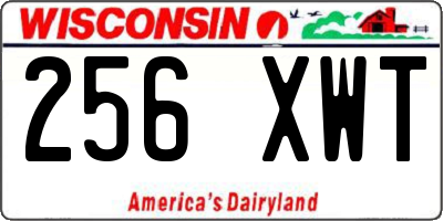 WI license plate 256XWT