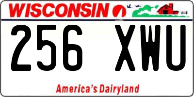 WI license plate 256XWU
