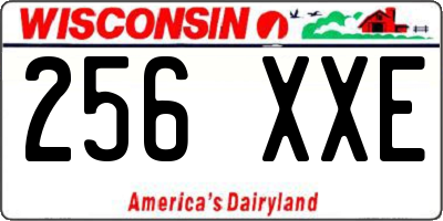 WI license plate 256XXE