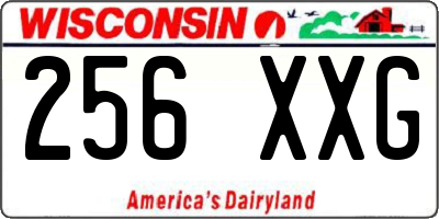 WI license plate 256XXG