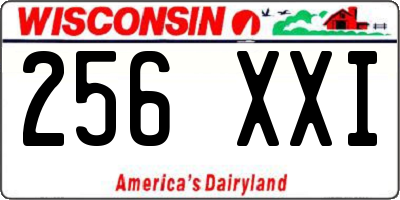 WI license plate 256XXI