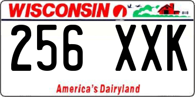 WI license plate 256XXK