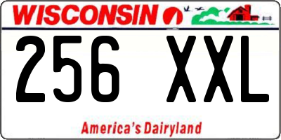 WI license plate 256XXL