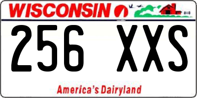 WI license plate 256XXS