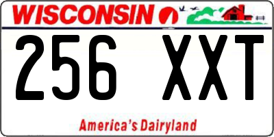 WI license plate 256XXT