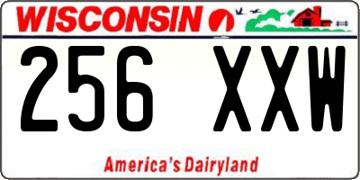 WI license plate 256XXW