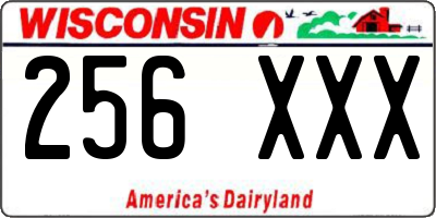 WI license plate 256XXX
