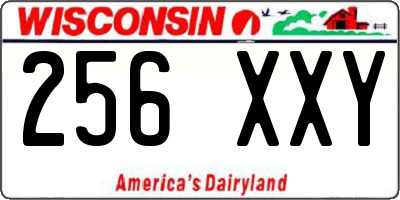 WI license plate 256XXY