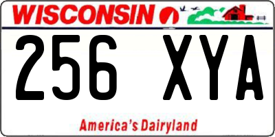 WI license plate 256XYA
