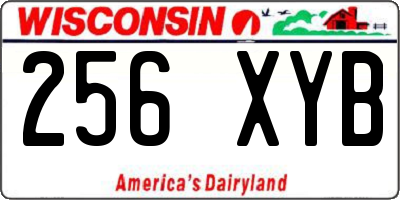 WI license plate 256XYB