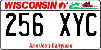 WI license plate 256XYC
