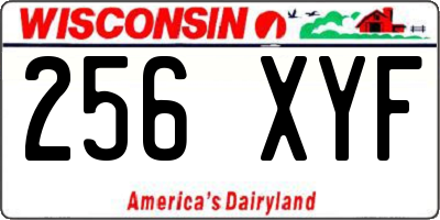 WI license plate 256XYF