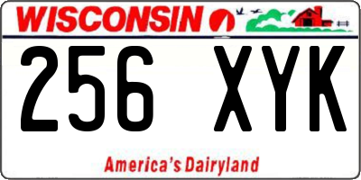 WI license plate 256XYK