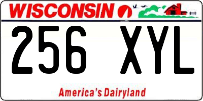 WI license plate 256XYL