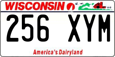 WI license plate 256XYM