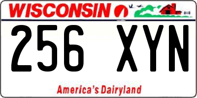 WI license plate 256XYN