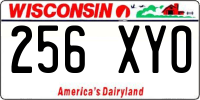 WI license plate 256XYO