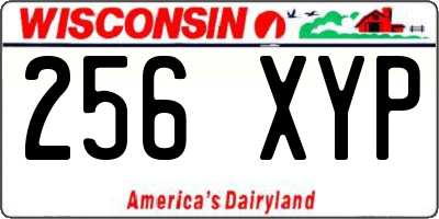 WI license plate 256XYP