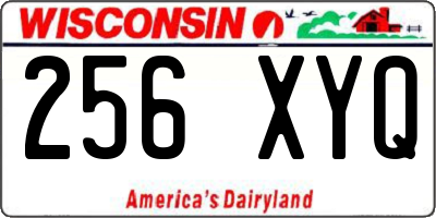 WI license plate 256XYQ