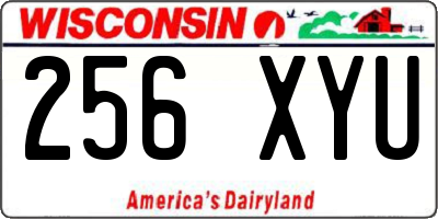 WI license plate 256XYU