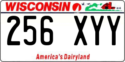 WI license plate 256XYY