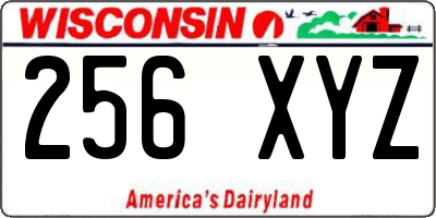 WI license plate 256XYZ