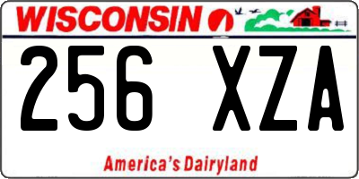 WI license plate 256XZA