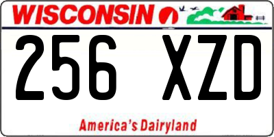 WI license plate 256XZD