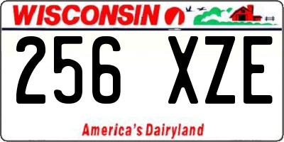 WI license plate 256XZE