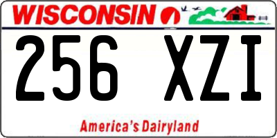 WI license plate 256XZI