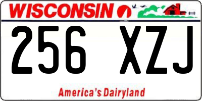 WI license plate 256XZJ