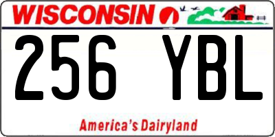 WI license plate 256YBL