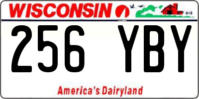 WI license plate 256YBY